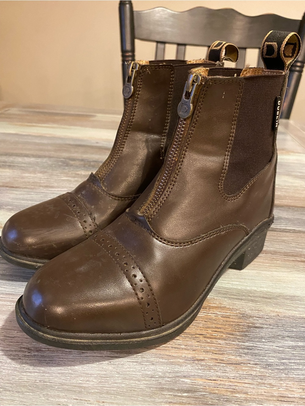 Dublin Altitude Zip Paddock Boots synthetic leather Womans 3 Youth 1.5-2